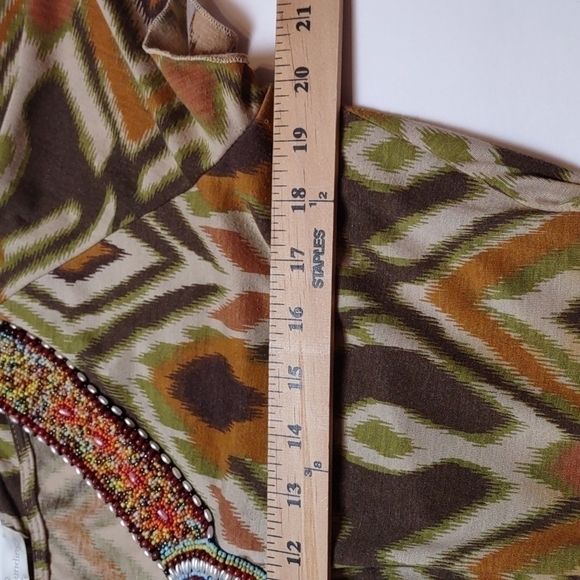 Soft Surroundings V Neck Beaded Top - Picture 5 of 6